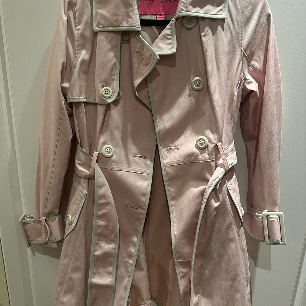 Betsy Johnson Corset Pink Trench Coat